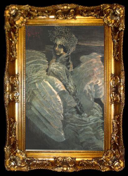 framed  Mikhail Vrubel Nadezhda Zabela Vrubel as the Swan Princess, ta009-2